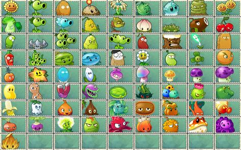 plants vs zombies all plants